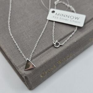 Silver Dainty Tiny Mini Triangle Charm Necklace Fairy Grunge Boutique Brand